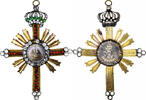 Frankreich Medaille Bijou Rose Croix, Masonic, Excellent Quality, Copper Gilt -