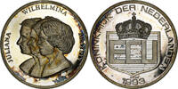 Niederlande Medaille Juliana, Wilhelmina, Beatrix, Silber, UNZ -