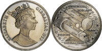 Gibraltar 2.8 Ecus Elizabeth II, Eurotunnel, Kupfer-Nickel, UNZ+, KM:478 -