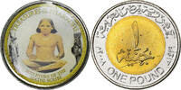 Ägypten Pound Münze, Pharaons, Sculpture of the Seated Cribe -