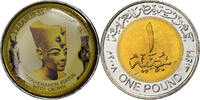 Ägypten Pound Tutankhamun statue with crown, Cairo, Bi-Metallic -
