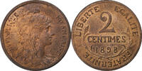 Frankreich 2 Centimes Dupuis, Paris, Bronze, UNZ, Gadoury:107, KM:841 -