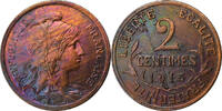 Frankreich 2 Centimes Dupuis, Paris, Bronze, VZ, Gadoury:107, KM:841 -