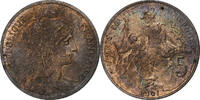 Frankreich 5 Centimes Dupuis, Paris, Bronze, SS+, Gadoury:165, KM:842 -