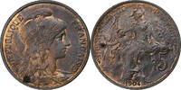 Frankreich 5 Centimes Dupuis, Paris, Bronze, SS+, Gadoury:165, KM:842 -