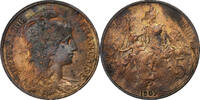 Frankreich 5 Centimes Dupuis, Paris, Bronze, SS, Gadoury:165, KM:842 -