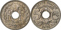 Frankreich 5 Centimes Lindauer, Kupfer-Nickel, UNZ, Gadoury:170, KM:875 -