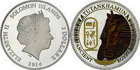 Salomonen 2 Dollars Toutankhamon, PP, Silber, STGL -