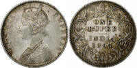 INDIA-BRITISH Rupee Victoria, Bombay, Silber, SS, KM:492 -