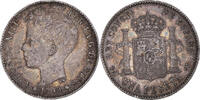 Spanien Peseta Münze, Alfonso XIII, Madrid, SS+, Silber, KM:706 -