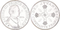 Monaco 50 Francs Münze, Rainier III, ESSAI, VZ, Silber, KM:E66 -