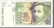 Spanien 1000 Pesetas Geldschein, 1992-10-12, KM:163, SS -