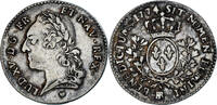 Frankreich 24 Sols, 1/5 ECU Münze, Louis XV, 1/5 Écu à la vieille tête -