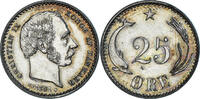 Dänemark 25 Öre Münze, Christian IX, Copenhagen, VZ, Silber, KM:796.1 -