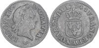 Frankreich Liard Münze, Louis XV, Liard à la vieille tête, Metz, S+ -