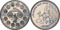 Frankreich Medaille L'Europe des XXVII, 50 ans du nouveau Franc, Politics -