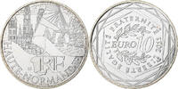 Frankreich 10 Euro Haute Normandie, Paris, UNZ, Silber, KM:1738 -
