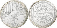 Frankreich 10 Euro Guyane, Euros des régions, FDC, UNZ, Silber -