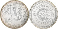 Frankreich 10 Euro Rhône Alpes, Paris, UNZ+, Silber, Gadoury:EU514 -