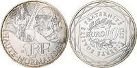 Frankreich 10 Euro Haute Normandie, Paris, UNZ, Silber, Gadoury:EU514 -