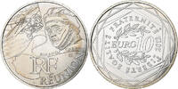 Frankreich 10 Euro Réunion, Paris, UNZ, Silber, Gadoury:EU514, KM:1885 -