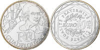 Frankreich 10 Euro Guadeloupe, Paris, UNZ, Silber, Gadoury:EU514 -