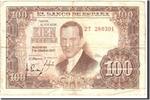 Spanien 100 Pesetas Geldschein, 1953-04-07, KM:145a, S -