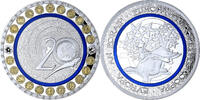 Frankreich Medaille 20 Ans de l'Euro, STGL, Cuivre plaqué argent -