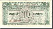 Tschechoslowakei 10 Korun Geldschein, Undated, KM:60a, SS -