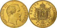 Frankreich 100 Francs 1857 Paris Münze, Napoleon III, Paris, SS+, Gold, KM:786.1