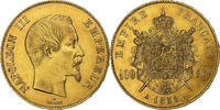 Frankreich 100 Francs 1858 Paris Napoleon III, Paris, Gold, SS+, Gadoury:1135