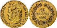 Frankreich 40 Francs 1833 A Louis-Philippe, Paris, Gold, S+, Gadoury:1106