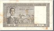 Jugoslawien 10 Dinara Geldschein, 1939-09-22, KM:35, SS -