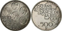 Belgien 500 Francs, 500 Frank Brussels, Silver Clad Copper-Nickel, VZ+ -