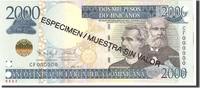 Dominican Republic 2000 Pesos Dominicanos Geldschein, Undated, KM:187s -