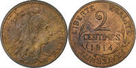 Frankreich 2 Centimes Bronze, VZ -