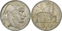 Belgien 50 Francs, 50 Frank Régence Prince Charles, Silber, SS+, KM:137 -
