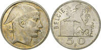 Belgien 50 Francs, 50 Frank Régence Prince Charles, Silber, SS+, KM:137 -