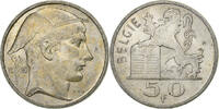 Belgien 50 Francs, 50 Frank Régence Prince Charles, Silber, VZ, KM:137 -