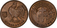 Madagascar Franc Pretoria, Bronze, SS+, KM:2 -