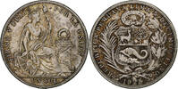Peru Sol 1925 Philadelphia Philadelphia, Silber, SS, KM:218.1