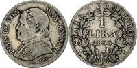 Italien Staaten Lira Pius IX, Rome, Silber, S+ -
