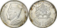 Marokko Dirham Mohammed V, Paris, Silber, VZ+, KM:55 -