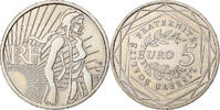 Frankreich 5 Euro Semeuse, Paris, Silber, VZ -