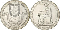 Portugal 20 Escudos Silber, VZ+, KM:585 -