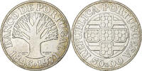 Portugal 50 Escudos Silber, VZ, KM:601 -
