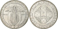 Portugal 50 Escudos Münze, VZ, Silber, KM:602 -