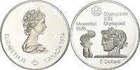 Kanada 5 Dollars Münze, Montréal XXI Olympiade, Ottawa, STGL, Silber -
