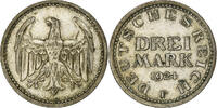 Deutschland, Weimarer Republik 3 Mark Stuttgart, Silber, SS, KM:53 -