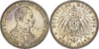 Deutsch Staaten 3 Mark PRUSSIA, Wilhelm II, Berlin, Silber, VZ, KM:538 -